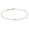 Floating 5pt Diamond Bezel Bracelet in 14K White Gold