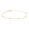 5 Horizontal Tiny Bar Station Bracelet in 14K Yellow Gold