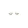 Marquise and Trio Diamond Stud Earrings in 14K White Gold