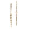 Vine Drop Earrings with Diamonds in 18K Yellow Gold