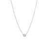 Floating Diamond Bezel Necklace in 14K White Gold