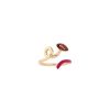 B Half Ring in Gold and Amarena 7