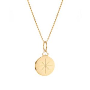 Classic North Star Locket in 18K Yellow Gold