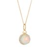 Ethiopian Opal Moon Charm with Diamonds