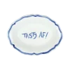 Oval Serving Dish “Tasty Af” - Blue
