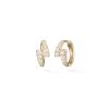 Full Diamond Lola Huggie Hoops in 18K Yellow Gold