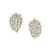 Small Palm Leaf Studs in 18K Yellow Gold