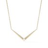 Aria V Necklace in 18K Yellow Gold