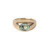 Light Green Oval Tourmaline Dome Ring in 14K Yellow Gold - Size 6