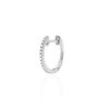 (Single) Mini Huggie with Diamonds in 14K White Gold