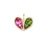 Jumbo Sweetheart Charm in Pink Tourmaline and Green Tourmaline