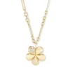 Medium Flower Pendant with Single Diamond Petal