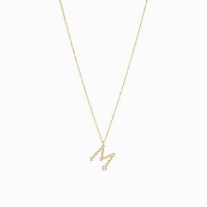 Soprano "M" Necklace in 18K Yellow Gold
