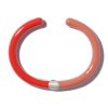 Enamel Hinged Cuffling in Cracker and Red