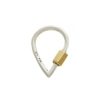 Drop Lock in Silver with Gold Closure
