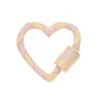 Heartlock with Blush Enamel in 14K Yellow
