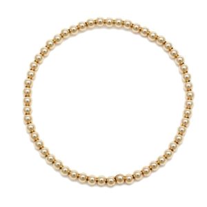 3mm Yellow Gold Ball Bracelet