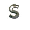 Diamond Dipped Letter S Lock in 14K Yellow Gold