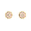 Mini Compass Earrings in Pink Opal