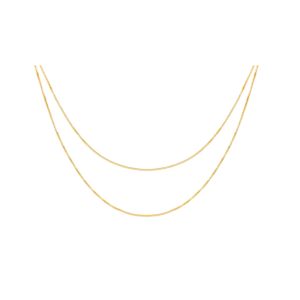 Double Strand Liquid Gold Necklace in 14K Yellow Gold