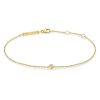 Floating Diamond Bezel Bracelet in 14K Yellow Gold