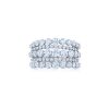 Diamond Lyric Five-Row Ring in 18K White Gold - Size 6