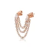 Bianca Earring with Pear Diamond Studs in 18K Rose Gold