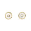 Mini Compass Earrings in Mother-of-Pearl & Diamond