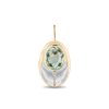 Praisolite and Mother of Pearl Love Bug Pendant in 14K Yellow Gold