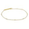 5 Floating Diamond Station Bracelet in 14K Yellow Gold