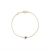 Mini Sweetheart Bracelet with Diamonds and Ruby