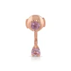 Classic Pink Sapphire Orbit Earring in 18K Rose Gold