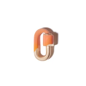 Pêche Enamel Chubby Babylock in 14K Yellow