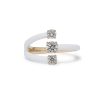 Aria Moon Ring in White Enamel