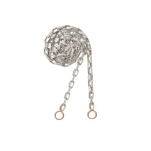 Biker Chain Necklace in Polished Sterling Silver - 16"