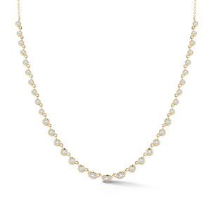 Small Maverick Riviera Necklace  in 18K Yellow Gold
