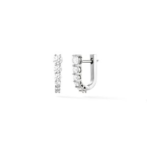 Aria U Huggie Hoops in 18K  White Gold