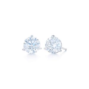 Kwiat 3.02 tcw Round Diamond Stud Earrings in Platinum