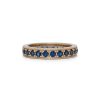 Medium Heirloom Band with Blue Sapphires in 14K White Gold 6.75