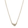 Mini Capella Necklace with Diamonds 14K Yellow Gold
