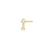 (Single) Prong Set Diamond Dangle Stud