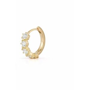 Catherine Mini Huggie in 18K Yellow Gold - Single