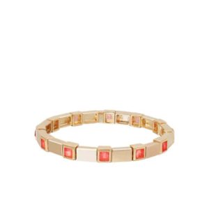 Small Square Stone Spaced Chiclet