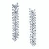 Short Zipper Earrings in 18K White Gold
