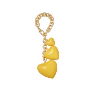 The Puffy Heart Bag Charm - Yellow