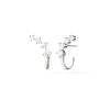 Aria Dagger Huggie Hoop in 18K White Gold