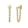 Diamond Loop Earrings in 18K Yellow Gold
