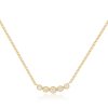 Diamond Crown Crescent Necklace in 14K Yellow Gold