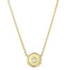 All Gold Sandblasted Compass Necklace