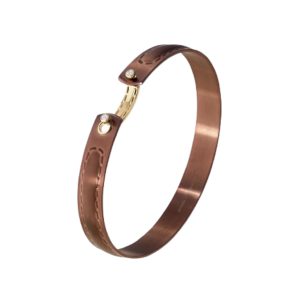 On the Rocks Mood Bangle in Titanium with 18K Yellow - 18cm